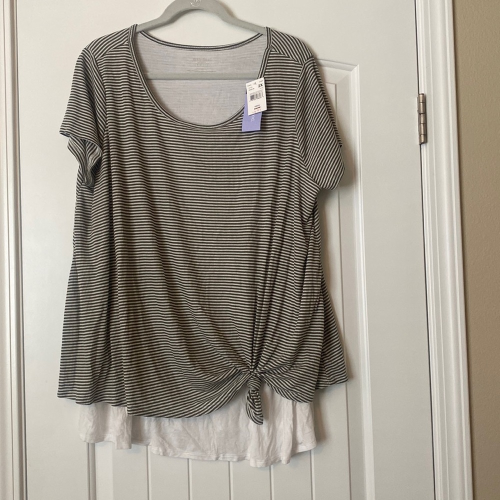 Motherhood Maternity Nursing Short Sleeve Top 2X